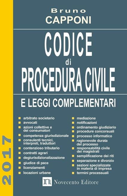 Codice di procedura civile e leggi complementari - Bruno Capponi - copertina