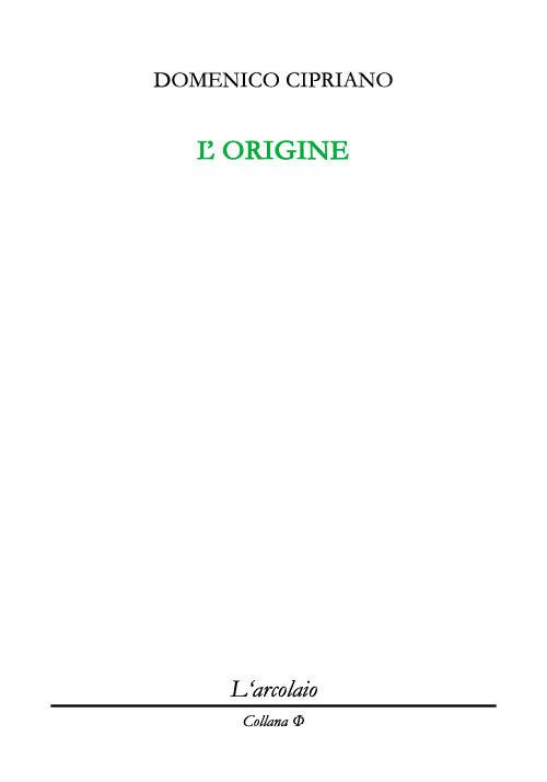 L'origine - Domenico Cipriano - copertina