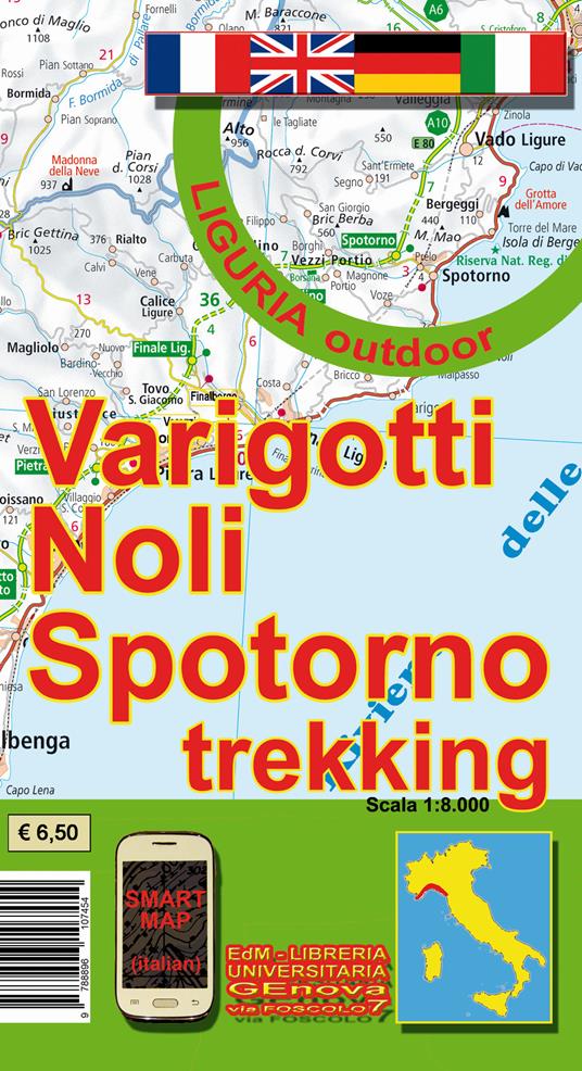 Varigotti, Noli, Spotorno trekking. Carta dei sentieri 1:8.000 - Stefano Tarantino,Nico Di Biasio - copertina