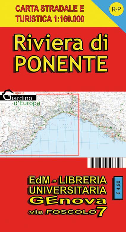 Carta stradale e turistica di Liguria 1: 160.000. Riviera di Ponente - copertina