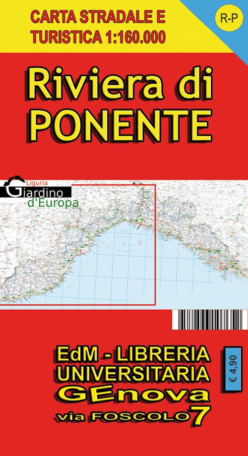 Carta stradale e turistica di Liguria 1: 160.000. Riviera di Ponente - copertina