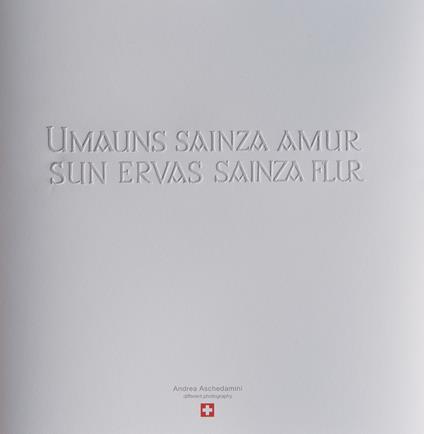 Umauns sainza amur sun ervas sainza flur. Ediz. multilingue - Andrea Aschedamini,Luciano Bolzoni,Valerio Ambiveri - copertina