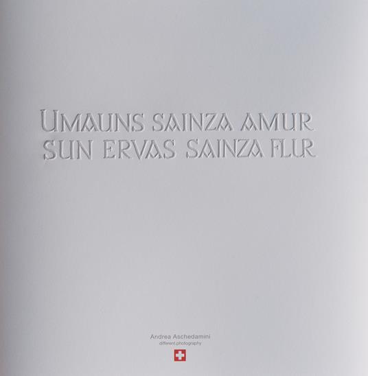 Umauns sainza amur sun ervas sainza flur. Ediz. multilingue - Andrea Aschedamini,Luciano Bolzoni,Valerio Ambiveri - copertina