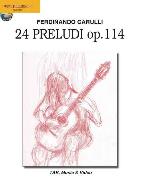 24 Preludi Op. 114. Ediz. italiana, inglese, francese, tedesca e spagnola - Ferdinando Carulli - copertina