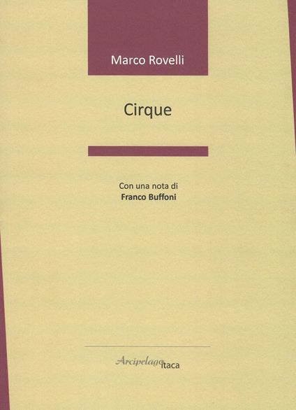 Cirque - Marco Rovelli - copertina