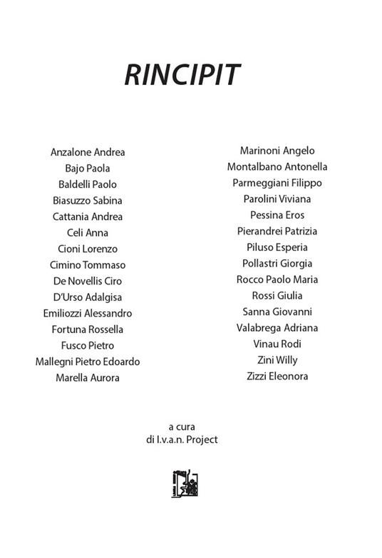 Rincipit - copertina