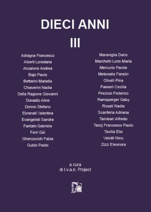 Dieci anni. Vol. 3 - copertina