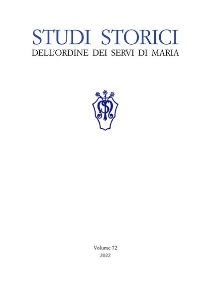 Studi storici dell'Ordine dei Servi di Maria. Vol. 72 - copertina