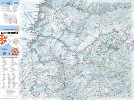 Percorsi invernali Monte Rosa. Alagna Valsesia, Rima S. Giuseppe e Carcoforo. Scala 1:25.000. Ediz. italiana, inglese e tedesca - 7