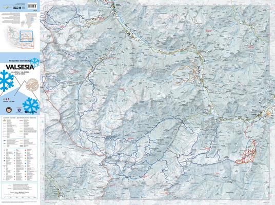 Percorsi invernali Valsesia. Val Vogna, Val Sorba, Alpe di Mera. Scala 1:25.000. Ediz. italiana, inglese e tedesca - 7