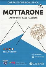 Carta escursionistica Mottarone. Scala 1:25.000. Ediz. italiana, inglese, tedesca e francese. Vol. 17: Lago d'Orta, Lago Maggiore