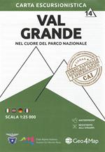 Carta escursionistica Val Grande. Nel cuore del parco nazionale. Scala 1:25.000. Ediz. italiana, inglese, tedesca e francese. Con Contenuto digitale per accesso online. Vol. 14