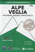 Carta escursionistica Alpe Veglia. Val Divedro, Bugliaga, Monte Cistella 1:25.000