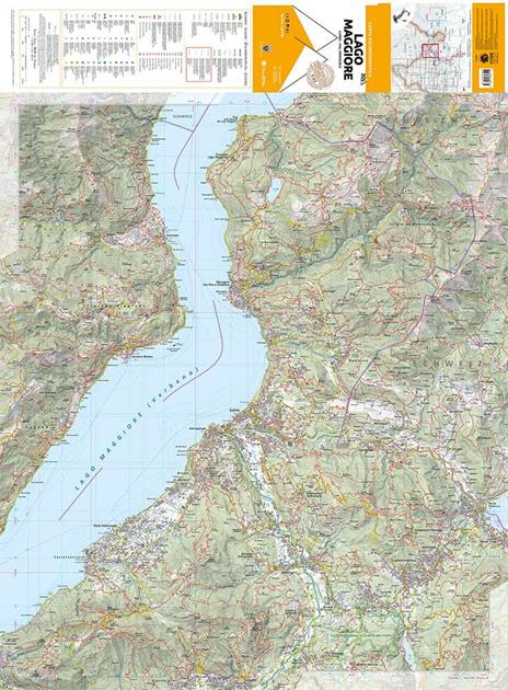 305. Lago Maggiore, Luino, Val Veddasca. Carta escursionistica 1:25.000 - 2