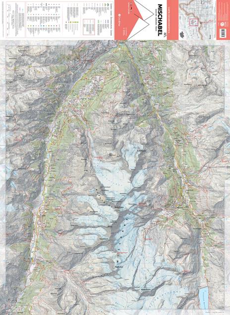 22 carta escursionistica Alpi del Mischabel (Saas Fee Grächen). Carta escursionistica 1:25.000. Ediz. multilingue - 2