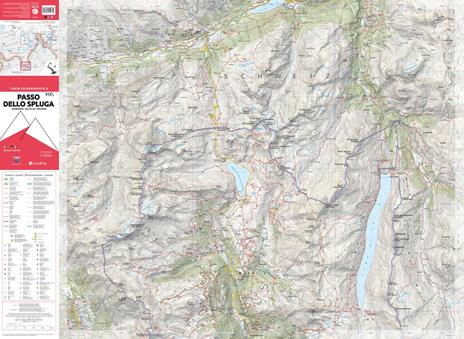 313 Passo dello Spluga. Madesimo-Val di Lei-Splügen. Carta escursionistica 1:25.000. Ediz. multilingue - 2