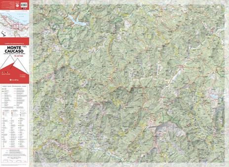 712 Monte Caucaso. Lago del Brugneto-Alta Val Trebbia (Via del Sale). Carta escursionistica 1:25.000. Ediz. multilingue - 2
