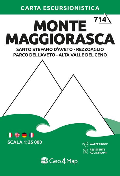 714 Monte Maggiorasca. Santo Stefano D'aveto-Rezzoaglio-Parco Dell'aveto-Alta Valle del Ceno. Carta escursionistica 1:25.000. Ediz. multilingue - copertina