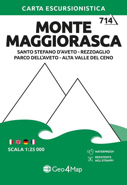 Monte Maggiorasca. Carta Escursionistica: Santo Stefano D'Aveto, Rezzoaglio, Parco dell'Aveto, Alta Valle del Ceno 1:25.000 - copertina