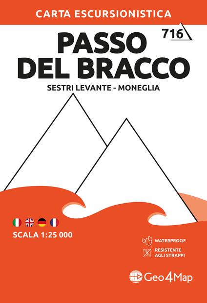 Passo del Bracco - Sestri Levante - Moneglia. Carta escursionistica 1:25.000 - copertina
