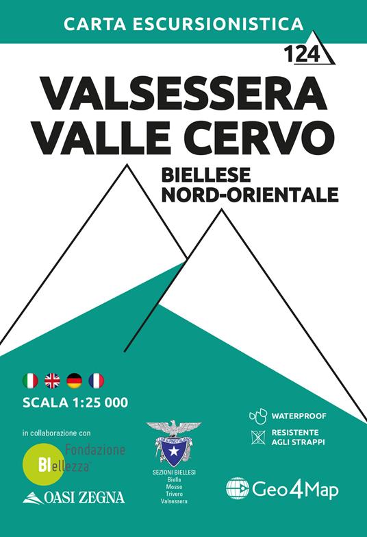 Valsessera Valle Cervo, Biellese nord-orientale. Carta escursionistica 1:25.000 - copertina