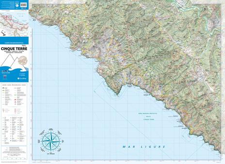 721 Cinque Terre: Bonassola, Vernazza, Levanto, Monterosso, Rio Maggiore. Carta escursionistica 1:25.000 - 2