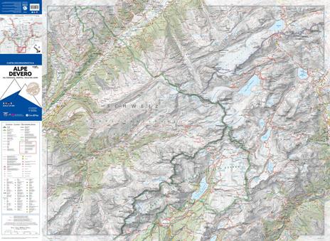 110 Alpe Devero. Val Formazza, Binntal, Valle del Goms. Carta escursionistica 1:25.000 - 2