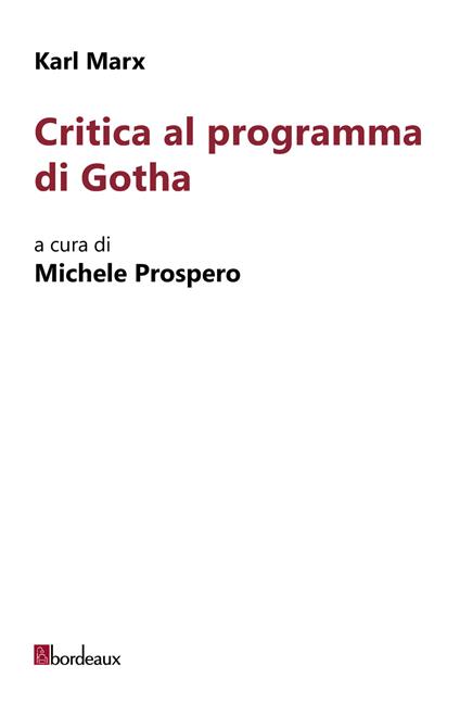 Critica al programma di Gotha - Karl Marx - copertina