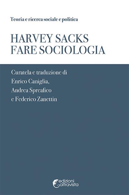 Fare sociologia - Harvey Sacks - copertina