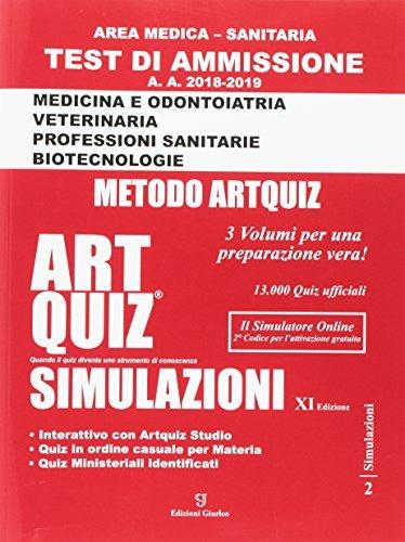 Artquiz simulazioni. Test di ammissione a: medicina, odontoiatria, professioni sanitarie. Area medica-sanitaria - copertina