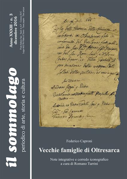Vecchie famiglie di Oltresarca - Federico Caproni - copertina