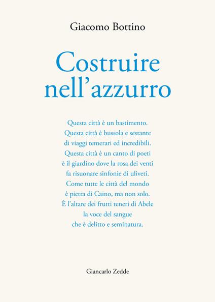 Costruire nell'azzurro - Giacomo Bottino - copertina