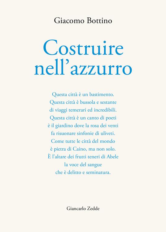 Costruire nell'azzurro - Giacomo Bottino - copertina
