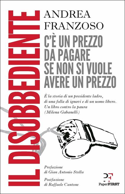 Il disobbediente - Andrea Franzoso - copertina