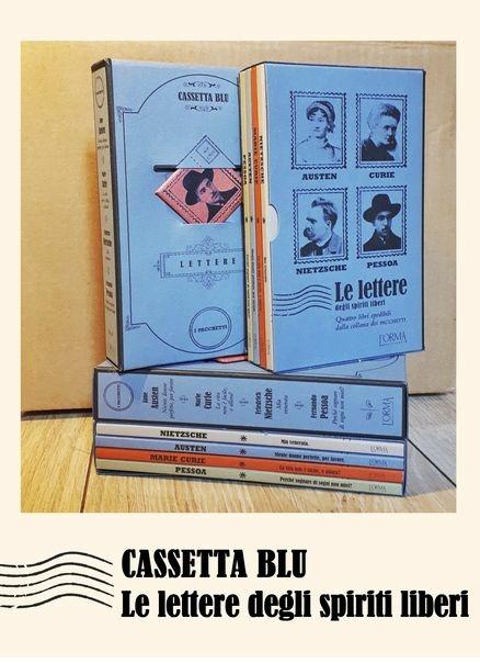Cassetta blu. Le lettere degli spiriti liberi: Niente donne perfette, per favore-Perché sognare di sogni non miei?-Mia venerata-La vita non è facile, e allora? Con gadget - Jane Austen,Fernando Pessoa,Friedrich Nietzsche - copertina