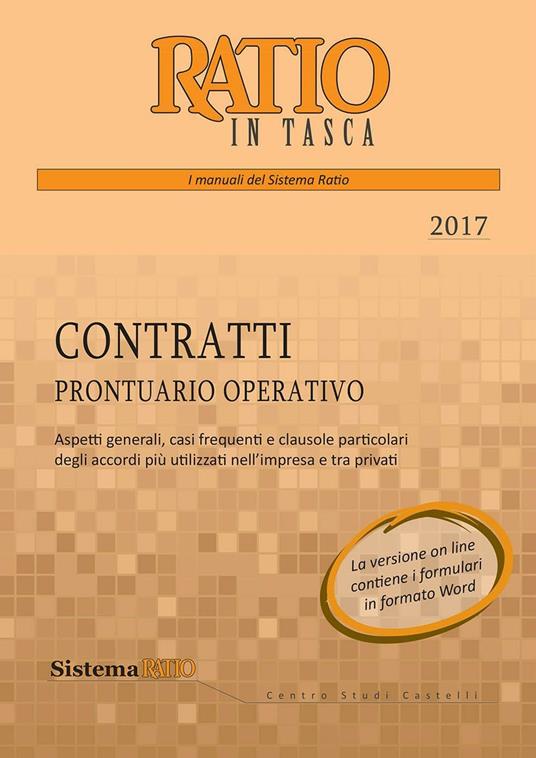 Contratti. Prontuario operativo 2017 - copertina