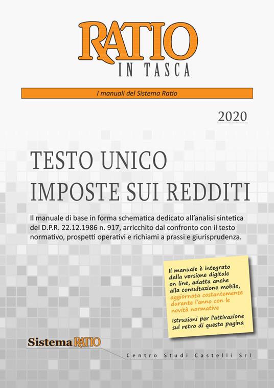 Testo unico imposte sui redditi 2020 - copertina