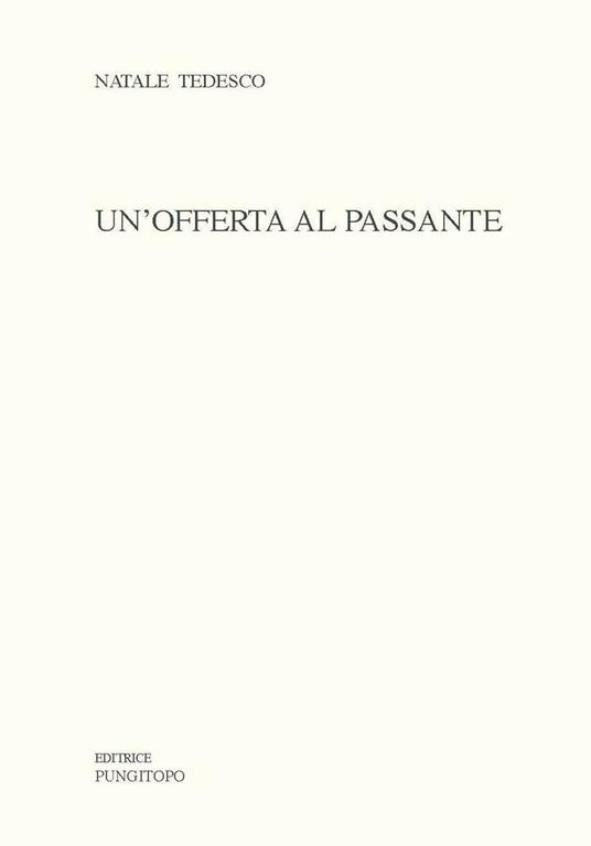 Un'offerta al passante - Natale Tedesco - copertina