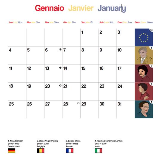 Calendaria 2021. Donne per l'Europa-Femmes pour l'Europe-Women for Europe. Ediz. multilingue - 4