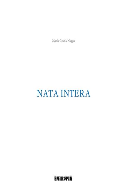 Nata intera - Maria Grazia Nappa - copertina