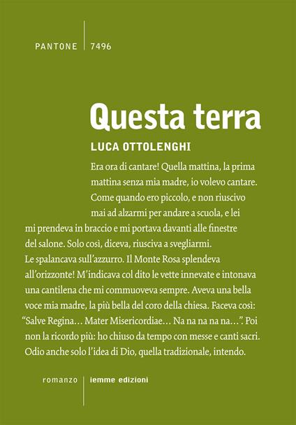 Questa terra - Ottolenghi - copertina