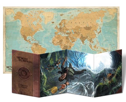 Broken Compass. Fortune Master Screen. Map of the World. Con Mappa e schermo - Simone Formicola,Riccardo Sirignano - copertina