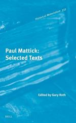 Paul Mattick: Selected Texts