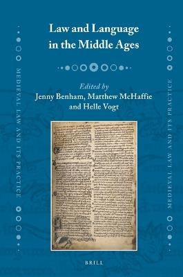 Law and Language in the Middle Ages - cover