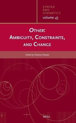 Other: Ambiguity, Constraints, and Change - cover