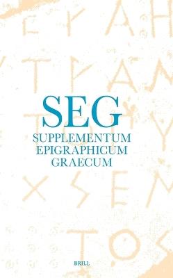 Supplementum Epigraphicum Graecum, Volume LXX (2020) - cover