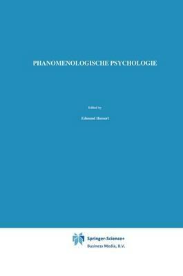 Phänomenologische Psychologie: Vorlesungen Sommersemester 1925 - Edmund Husserl,W. Biemel - cover