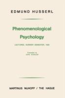 Phenomenological Psychology: Lectures, Summer Semester, 1925 - Edmund Husserl - cover