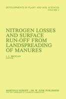 Nitrogen Losses and Surface Run-Off from Landspreading of Manures - cover