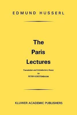 The Paris Lectures - Edmund Husserl - cover